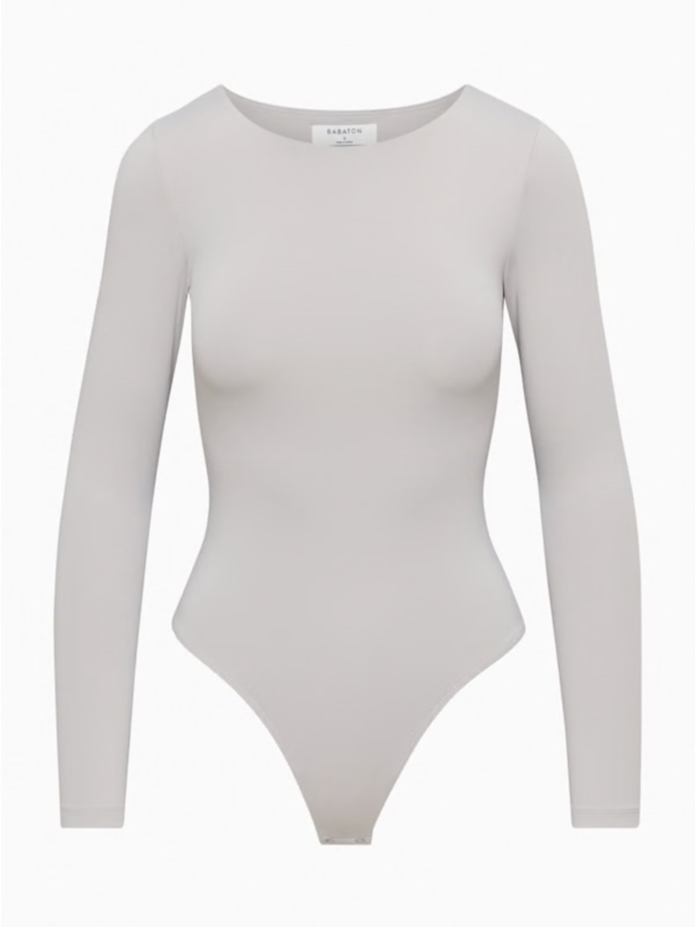Aritzia Babaton Contour Crew Longsleeve Bodysuit - Opal Grey, Size L